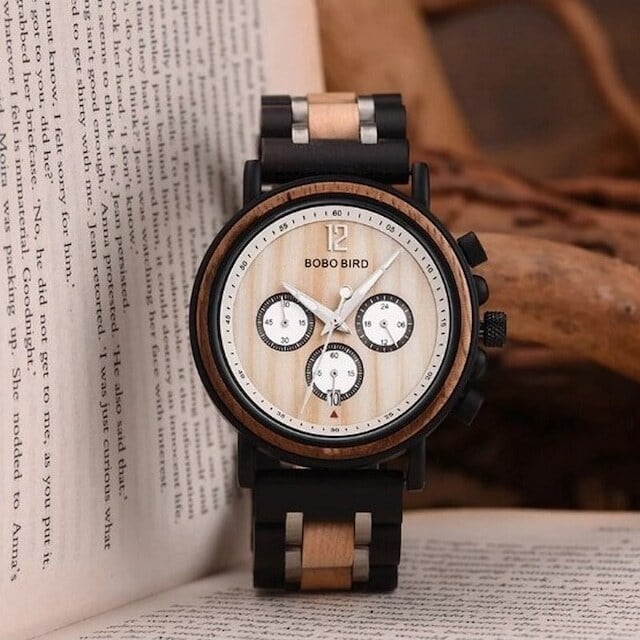 [3atm] Wooden watch - Spider Metal【BJ2149】