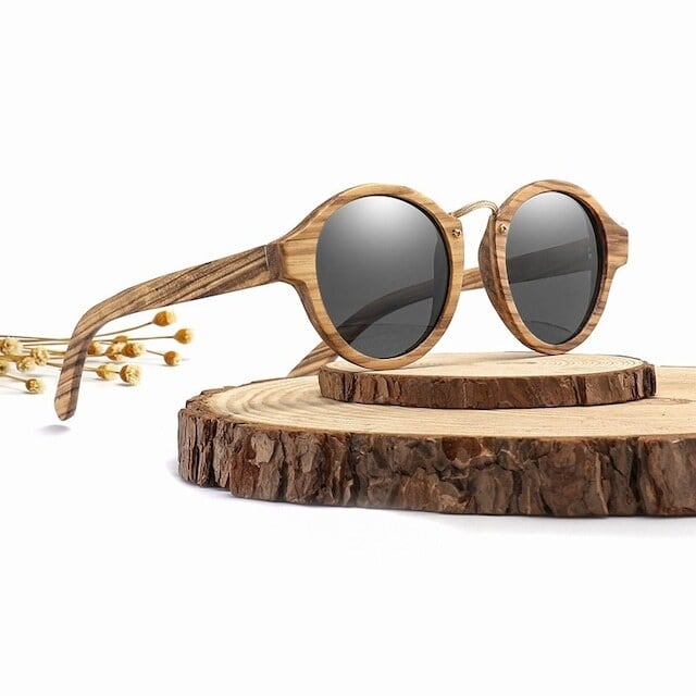 Wooden frame sunglasses - Metal Bridge【BJ0194】
