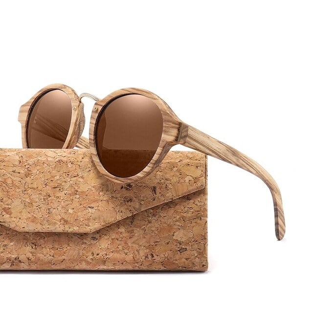 Wooden frame sunglasses - Metal Bridge【BJ0194】