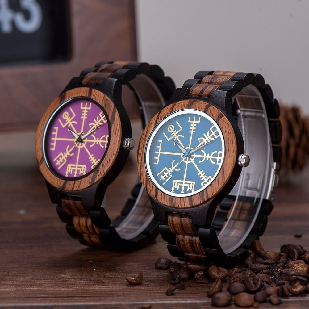 Vivid Color Wood Quartz Movement Watch【BJ0548】