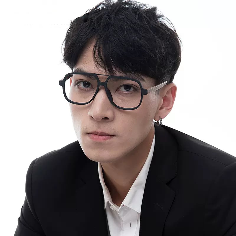Fashionable Wood Oversized Square Glasses【BJ0512】
